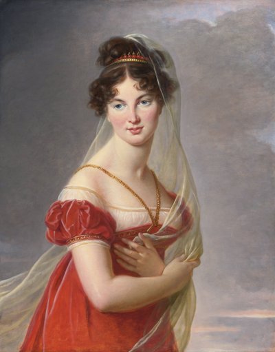Portrait of Aglae Angelique Gabrielle de Gramont, Wife of General Alexander Lvovich Davydov by Elisabeth Louise Vigee Lebrun