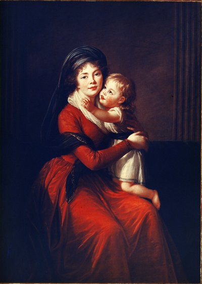 Portrait of Princess Alexandra Petrovna Galitzine with her son by Elisabeth Louise Vigee Lebrun