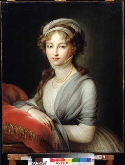 Portrait of Empress Elizabeth Alexeievna, Princess Louise of Baden by Elisabeth Louise Vigee Lebrun