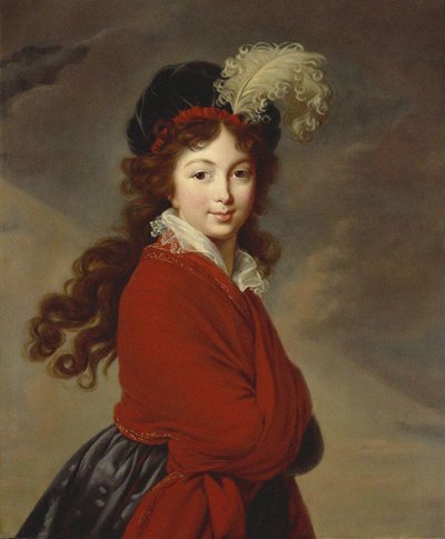 Portrait of Duchess Anna Feodorovna of Russia, Princess Juliane of Saxe-Coburg-Saalfeld by Elisabeth Louise Vigee Lebrun