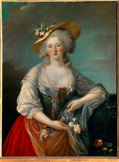 Portrait of Elisabeth Philippine Marie Helene of France Known as Madame Elisabeth by Elisabeth Louise Vigee Lebrun