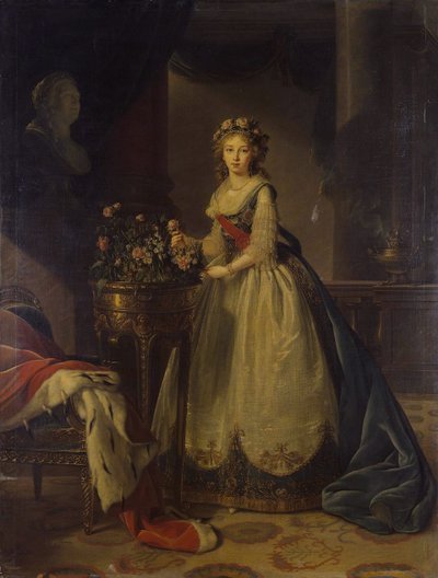 Portrait of Empress Elizabeth Alexeievna, Princess Louise of Baden, 1795 by Elisabeth Louise Vigee Lebrun