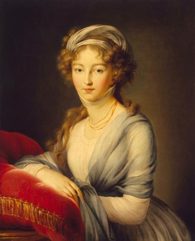 Portrait of Empress Elizabeth Alexeievna, Princess Louise of Baden 1779-1826 by Elisabeth Louise Vigee Lebrun
