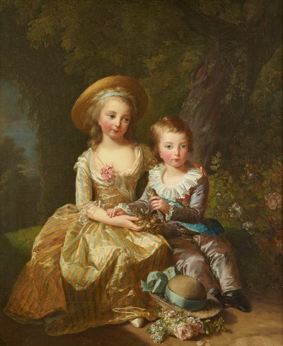 Portrait of Madame Royale and Louis-Joseph Xavier, Dauphin of France by Elisabeth Louise Vigee Lebrun