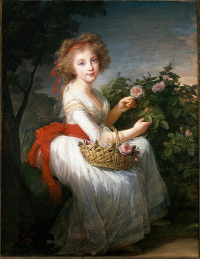 Portrait of Maria Cristina of Naples and Sicily by Elisabeth Louise Vigee Lebrun