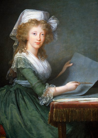 Portrait of Marie Louise of the Two Sicilies (detail) by Elisabeth Louise Vigee Lebrun