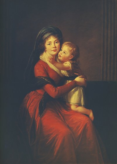 Portrait of Princess Alexandra Golitsyna with Her Son Pyotr by Elisabeth Louise Vigee Lebrun
