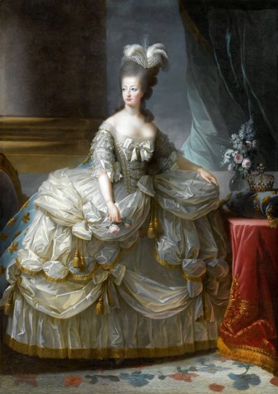 Portrait of Queen Marie Antoinette of France 1755-1793 by Elisabeth Louise Vigee Lebrun