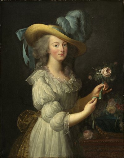 Portrait of Queen Marie Antoinette of France 1755-1793 by Elisabeth Louise Vigee Lebrun