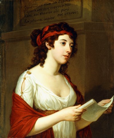 Portrait of a Lady as Sappho by Elisabeth Louise Vigee Lebrun
