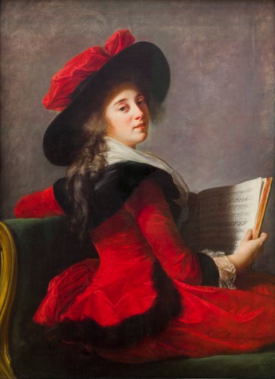 Portrait of the Baroness Crussol, Wife of Henri-Charles-Emmanuel de Crussol-Florensac, née Anne Mari by Elisabeth Louise Vigee Lebrun