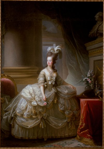 Portrait of the Queen of France Marie Antoinette by Elisabeth Louise Vigee Lebrun