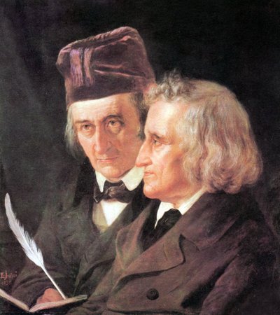 Grimm Brothers: Jacob (1785-1863) and Wilhelm (1786-1859) by Elisabeth Maria Anna Jerichau Baumann