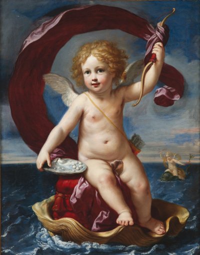 Cupid triumphant at sea Amorino Medici, 1661 by Elisabetta Sirani