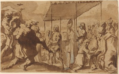 The Healing of the Possessed Boy in a Procession of the Volto Santo by Elisabetta Sirani