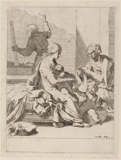 The Holy Family with Saint Elizabeth and Saint John the Baptist by Elisabetta Sirani