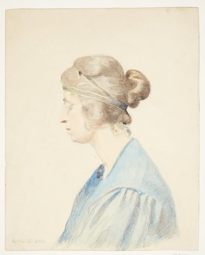 Portrait of Olivia Holm-Møller (Bust in Profile) by Elise Konstantin Hansen