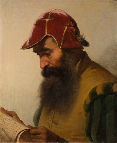 Benvenuto Cellini Reading His Manuscript by Eliseo Sala