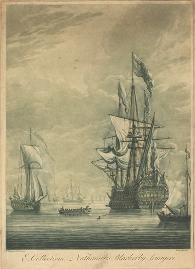 Shipping Scene from the Collection of Nathaniel Blackerby, 1720s by Elisha Kirkall