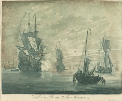 Shipping Scene from the Collection of Thomas Walker, 1720s by Elisha Kirkall