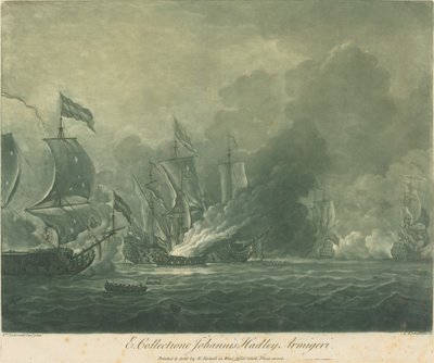Shipping Scene from the Collection of John Hadley by Elisha Kirkall after Willem van de Velde the Younger