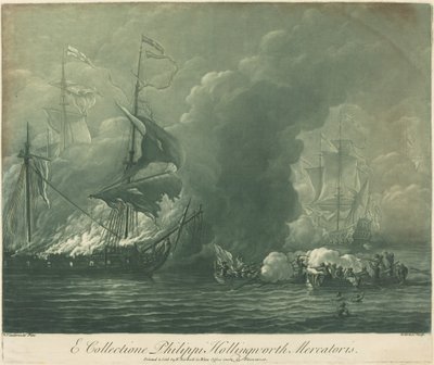 Shipping Scene from the Collection of Philip Hollingworth by Elisha Kirkall after Willem van de Velde the Elder