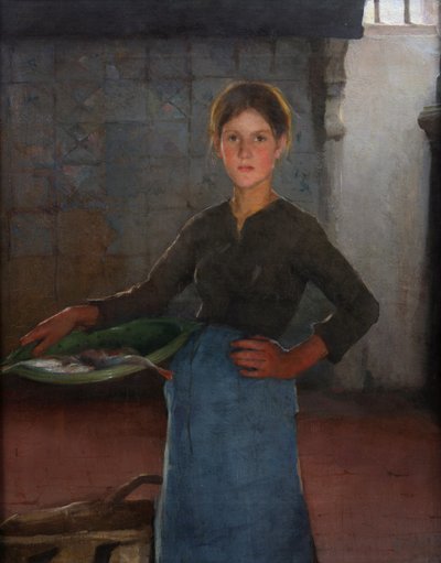 A Zandvoort Fishergirl, 1884 by Elizabeth Adela Stanhope Forbes