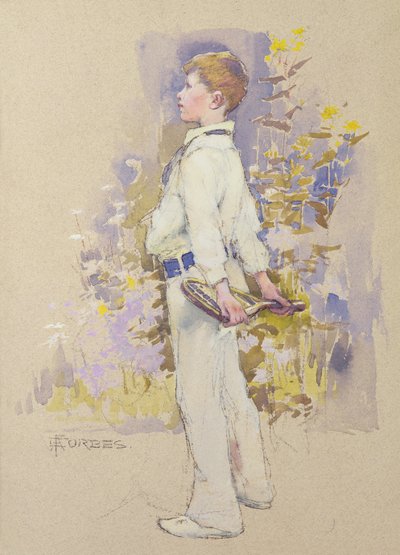 Alec in Whites by Elizabeth Adela Stanhope Forbes