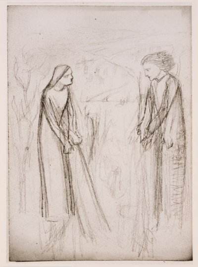 Annunciation, Possibly, c.1970-77 by Elizabeth Eleanor (1834 62) (after) Siddal