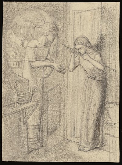 Clerk Saunders by Elizabeth Eleanor (1834 62) Siddal
