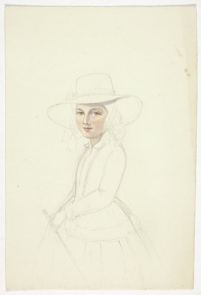 Portrait of Young Girl with Hat and Crop by Elizabeth Murray