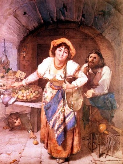 The Best in the Market - Sketch from Life in Rome by Elizabeth Murray