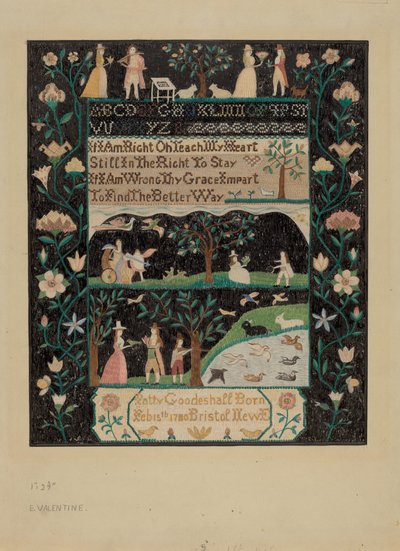 Sampler by Elizabeth Valentine