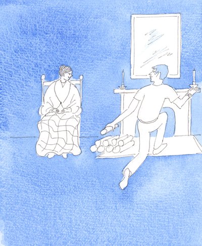 A man shows real love if he visits his mother and helps her by Elizabeth Wang