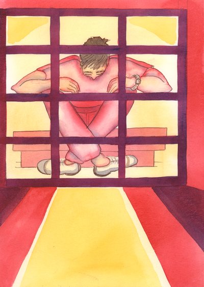 A person trapped in sin is like a prisoner in a cage, with the key on the inside by Elizabeth Wang