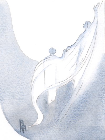 A sparkling white veil seemed to cover all my faults, and He carried me, in prayer, to the Father by Elizabeth Wang