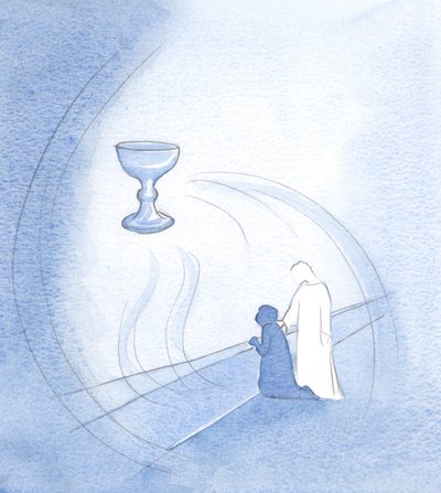 As I bowed before His Precious Blood, He raised me up, because that holy Easter night was a time for joy, not penance. by Elizabeth Wang