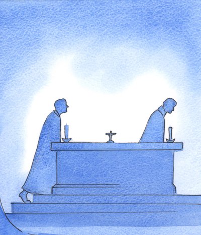 As the years pass, one priest leaves the altar and another follows in his footsteps to offer the Holy Sacrifice by Elizabeth Wang