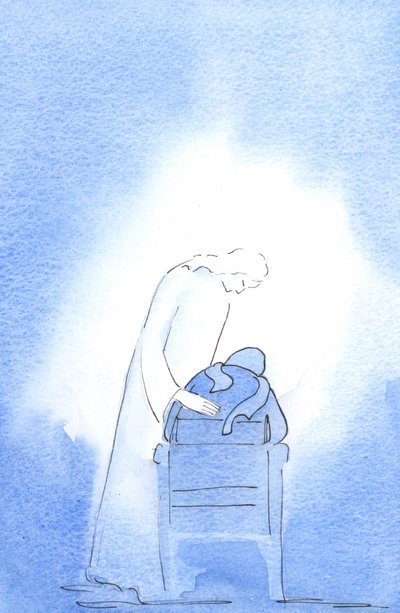 At the Easter Vigil, Christ leaned over my chair, showing how delighted by Elizabeth Wang
