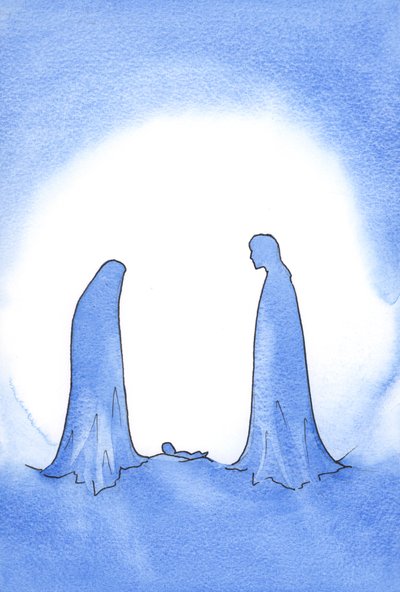At the sight of the miraculous baby (whose Mother stood before Him in still-virginal sanctity) St. Joseph was powerfully rewarded for his faith. by Elizabeth Wang