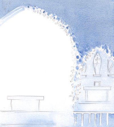 Before Holy Mass began, I saw the church invisibly decorated with garlands for our Blessed Lady