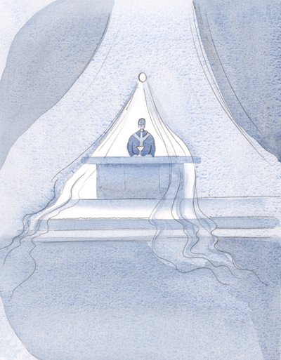 Christ draws up towards Heaven - as though wrapped in a fine cloth - those who have eaten the Divine Food at this feast by Elizabeth Wang