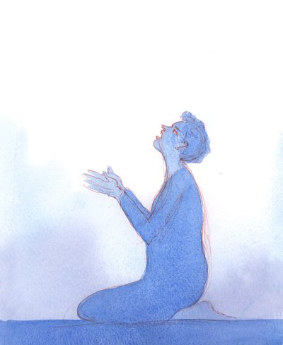 Christ held out to me a purple cloak, like the one which was draped over His shoulders before his crucifixion by Elizabeth Wang