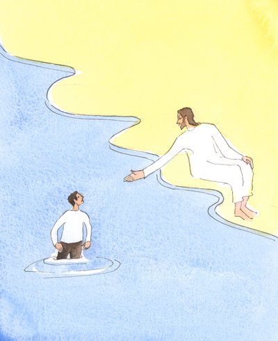 Christ holds out His hand, all the time, to rescue people from sinful ways by Elizabeth Wang