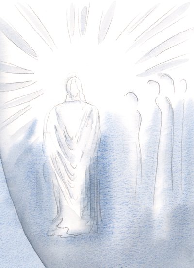 Christ is hidden behind two veils by Elizabeth Wang