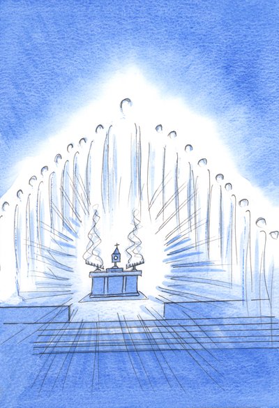 Christ is present with His Holy Angels at our Novena and Benediction; and Our Lady delights in our unashamed affection, 2002 by Elizabeth Wang