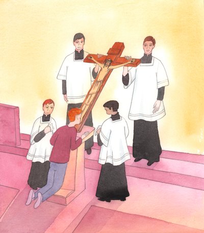 Christ is touched to the heart by every sign of devotion to Him in His Passion, which He endured out of love for us all by Elizabeth Wang