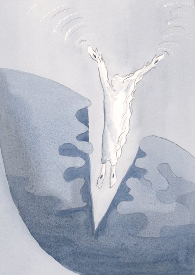 Christ leaps lovingly into the dread dark depths of our hearts by Elizabeth Wang