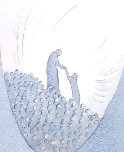 Christ lifted me up, to join in His offering of praise before the Father by Elizabeth Wang