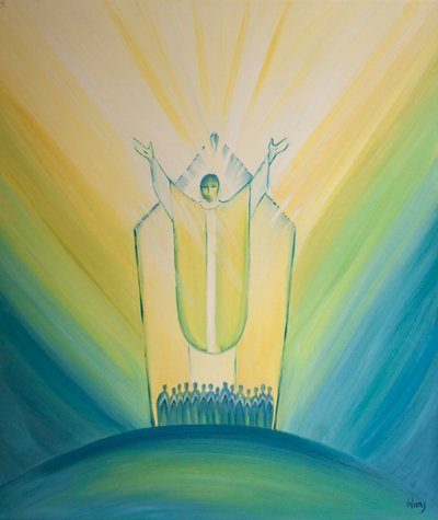 Christ our High Priest prays with us and for us at Mass by Elizabeth Wang